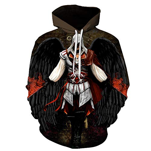 Assassin's Creed 3D Print Hoodie Kapuzenpullover Bunt Langarm Pullover Sweatshirt M-XXL Gr. XXX-Large, 2 von NICHIYO