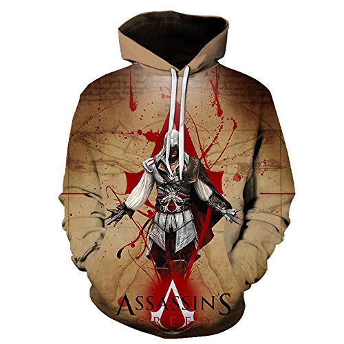 Assassin's Creed 3D Print Hoodie Kapuzenpullover Bunt Langarm Pullover Sweatshirt M-XXL Gr. XXX-Large, 5 von NICHIYO