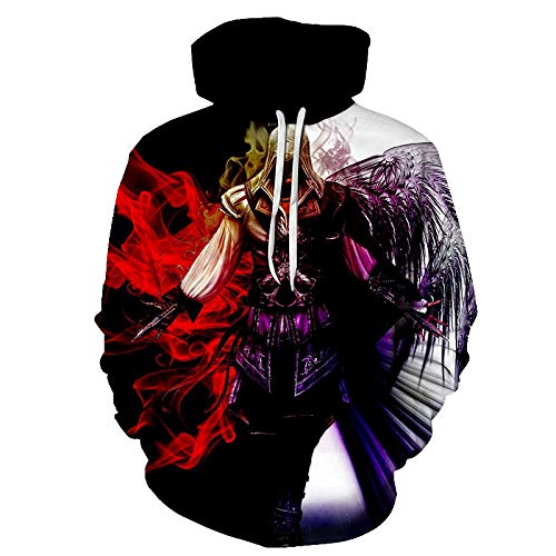 Assassin's Creed 3D Print Hoodie Kapuzenpullover Bunt Langarm Pullover Sweatshirt M-XXL Gr. XXX-Large, 9 von NICHIYO