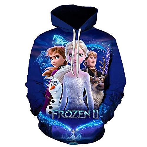 Frozen 3D Druck Hoodie Kapuzenpullover Bunt Langarm Pullover Sweatshirt M-XXL Gr. M, 2 von NICHIYO