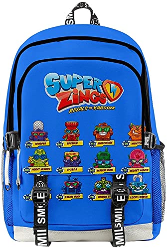 NICHIYO Anime Superzings 3D Digitaldruck Kinder Rucksack Oxford Tuch Männer Frauen Kinder Geschenke (Su-z6,40 * 28 * 17cm (16zoll)) von NICHIYO