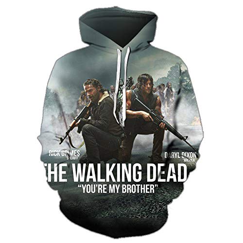 The Walking Dead Kapuzenpullover mit 3D-Druck, bunt, langärmlig, Sweatshirt M-XXL Gr. 6X-Large, 6 von NICHIYO