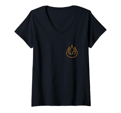 Damen Avatar: The Last Airbender Fire Nation Symbol T-Shirt mit V-Ausschnitt von NICKELODEON AVATAR THE LAST AIRBENDER