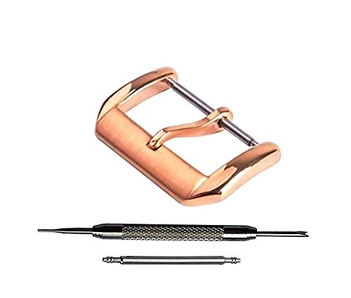 NICKSTON Rose Gold Color 14mm Elegant Stainless Steel Buckle Set for Watch Bands Straps Purses Bags Belts Shoes Finding Fastener Hardware von NICKSTON