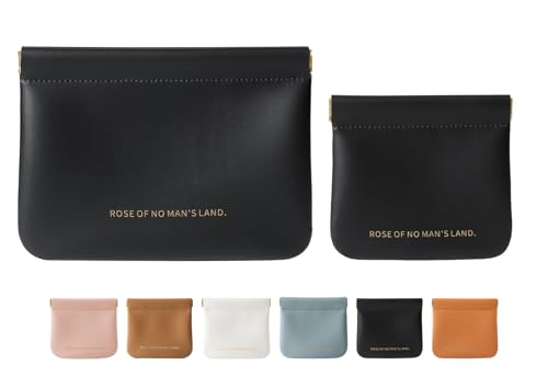 NICLNGSH Kleine Kosmetiktasche für Geldbörse, Organosilicium-Superfaser-Leder, Mini-Make-up-Tasche für Damen, Schnappverschluss, Reise-Make-up-Tasche für Lippenstift, Schmuck, Schlüsselwechsel, 2 von NICLNGSH