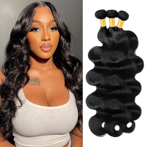 Human Hair Bundles Body Wave Bundles 100% Unprocessed Brazilian Virgin Hair 3 Bundles Body Wave Hair Extensions for Black Women Natural Color 16 18 20 inch Human Hair Bundles Body Wave Bundles 100% Unprocessed Brazilian Virgin Hair 3 Bundles Body Wave Hair Extensions for Black Women Natural Color 16 18 20 inch von NICMISS
