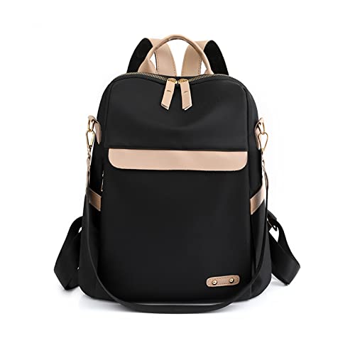 NICOLE & DORIS Casual Rucksack Damen Leichte Rucksack Handtasche Schultertaschen Anti Diebstahl Rucksack Cityrucksack Schulrucksack Daypack für Reise Freizeit Schwarz von NICOLE & DORIS