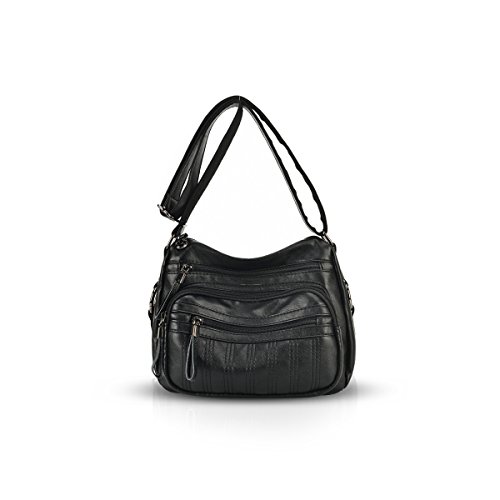 NICOLE & DORIS Damen Crossbody mit Mehreren Fächern Anspruchsvolle Hobo Handtasche für Senioren von NICOLE & DORIS