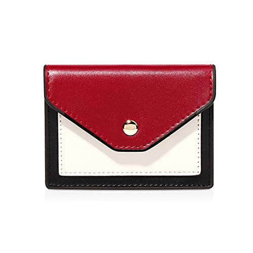 NICOLE & DORIS Damen Geldbörse Kurzer RFID Portmonee PU Leder Portemonnaie Multi Slots Kleine Brieftasche Frauen Kreditkartentaschen Clutch Bag Schwarz von NICOLE & DORIS