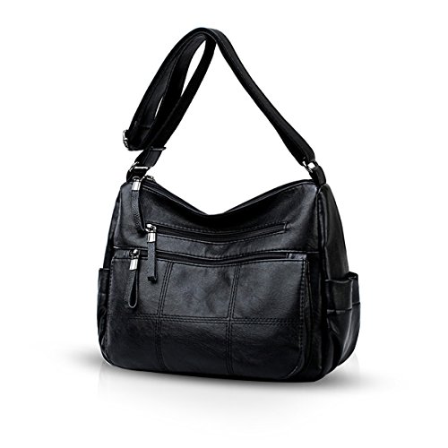 NICOLE & DORIS Damen Handtasche Schultertasche Messenger Bag PU Leder Große Kapazität Tote Bag von NICOLE & DORIS