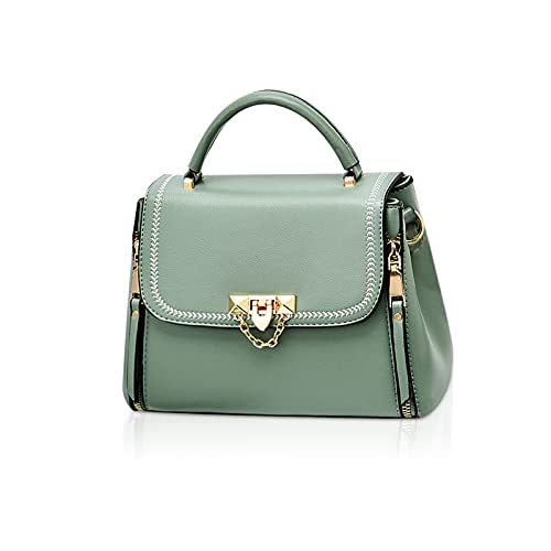 NICOLE & DORIS Damen Handtaschen Klein Tasche Elegante Frauen Umhängetasche Designer Schultertaschen PU Leder Messenger Bag Tragetasche Damen mit Abnehmbar Schultergurt Grün von NICOLE & DORIS