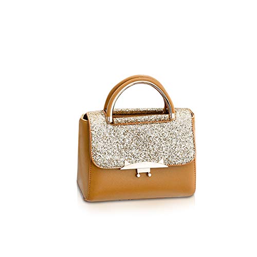 NICOLE & DORIS Damen Handtaschen Top-Griff Designer Geschenk Messenger Bags Pailletten Handtasche Umhängetaschen Braut Hochzeit Party Taschen Gold von NICOLE & DORIS