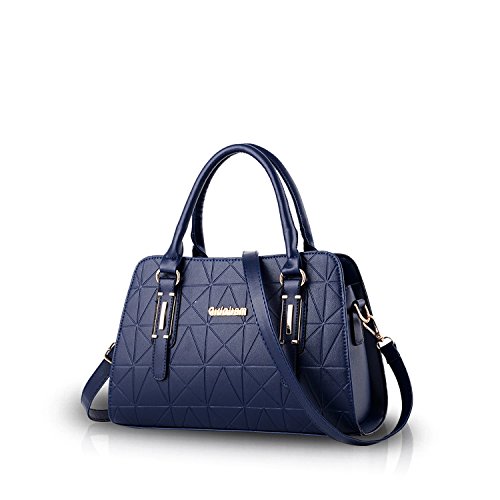 NICOLE&DORIS Damen Handtaschen Umhängetasche Damenhandtaschen Henkeltaschen Schultertaschen Crossbody PU Blau von NICOLE & DORIS