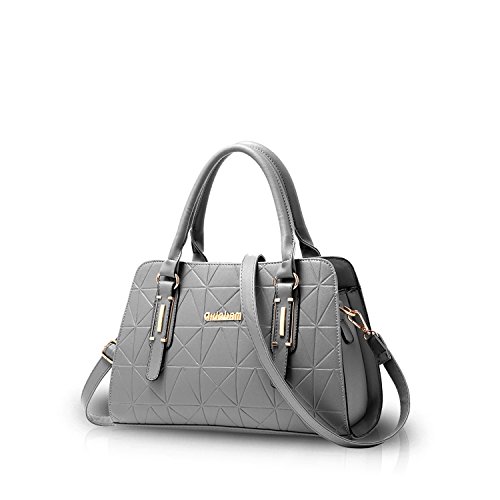 NICOLE&DORIS Damen Handtaschen Umhängetasche Damenhandtaschen Henkeltaschen Schultertaschen Crossbody PU Grau von NICOLE & DORIS