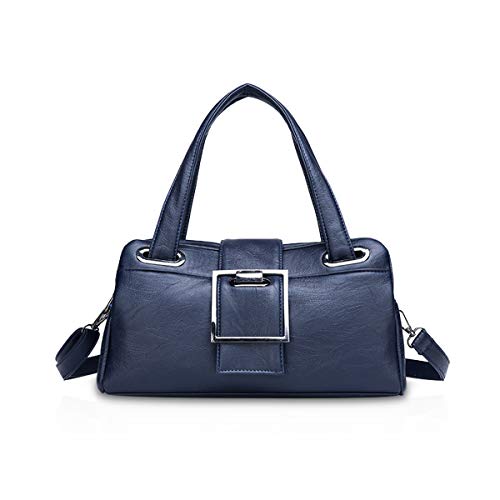 NICOLE & DORIS Damen Handtaschen für Damen Mode Umhängetasche Handtasche Schultertasche Frauen Retro Handtasche PU Leder Dunkelblau von NICOLE & DORIS