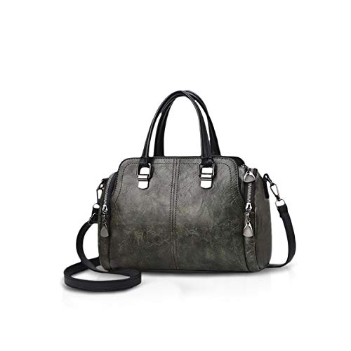 NICOLE&DORIS Damen Mode Taschen mit hohem Tragegriff Retro Handtaschen Schultertasche Umhängetasche Tragetaschen für Frauen Grün von NICOLE & DORIS