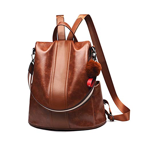 NICOLE & DORIS Rucksack Damen Anti Diebstahl Rucksackhandtaschen Große Kapazität Rucksack Schultertasche PU Leder wasserdichte Rucksäcke Schultasche Reiserucksack von NICOLE & DORIS