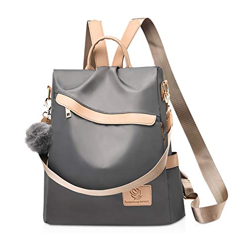 NICOLE & DORIS Damen Rucksäcke Elegant Rucksack Frauen Schultaschen Anti Diebstahl Handtasche Casual Daypack wasserdichte Taschen für Schule Grau von NICOLE & DORIS