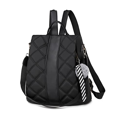 NICOLE & DORIS Damen Rucksäcke Leichter Rucksack Anti Diebstahl Daypack Mode Rucksackhandtaschen Multifunktions 2 In 1 Rucksäcke Schultertasche Reise Rucksack Schulrucksack Schwarz von NICOLE & DORIS