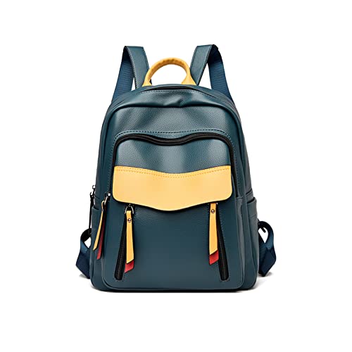 NICOLE & DORIS Damen Rucksäcke aus Leder Groß Rucksackhandtaschen Mode Daypack Teenager Rucksacke Schultasche Freizeitrucksack Wasserdicht Reise Rucksack Blau von NICOLE & DORIS