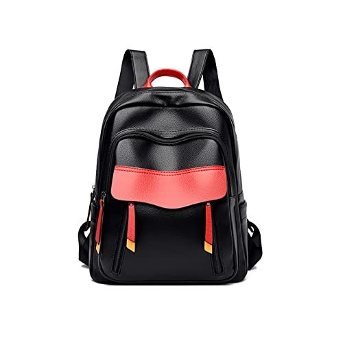 NICOLE & DORIS Damen Rucksäcke aus Leder Groß Rucksackhandtaschen Mode Daypack Teenager Rucksacke Schultasche Freizeitrucksack Wasserdicht Reise Rucksack Schwarz von NICOLE & DORIS