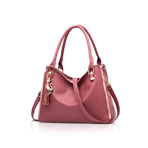 NICOLE&DORIS Damen Schultertasche Mode Handtaschen Hobos und Umhängetaschen für Frauen Groß Tragetasche Rosa von NICOLE & DORIS