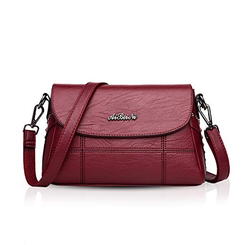 NICOLE & DORIS Damen Umhängetaschen Damen Schultertasche Handtaschen Taschen für Frauen Henkeltaschen Handtaschen für Frauen Weinrot von NICOLE & DORIS