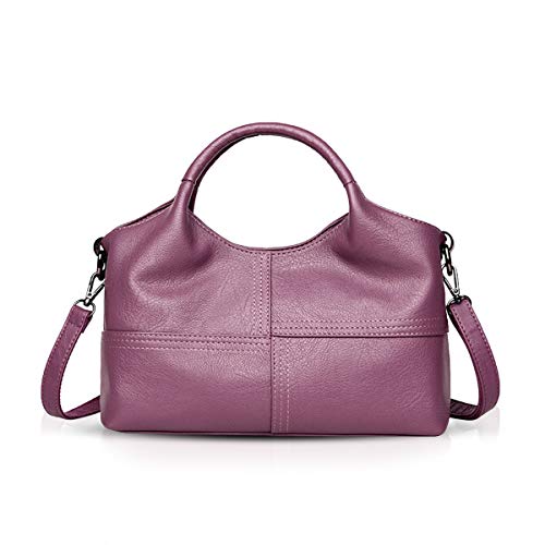 NICOLE & DORIS Damen handtaschen Mode Schultertaschen für Dame Henkeltaschen über der Schulter Umhängetasche Taschen für Frauen aus weichem PU-Leder Violett von NICOLE & DORIS