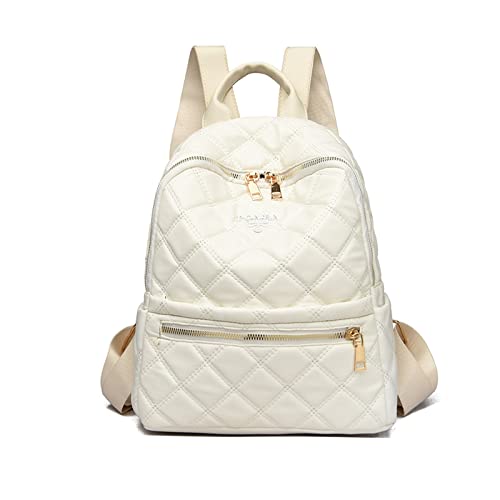 NICOLE & DORIS Elegant Rucksack Damen Modern Rucksacktasche Casual Daypack Wasserdichter College Rucksack Cityrucksack Klein Reisenrucksack Beige von NICOLE & DORIS