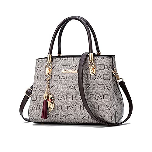 NICOLE & DORIS Elegante Handtasche Mode Schultertaschen Designer Frauen Umhängetasche Shopper Tote Tasche Damen Neue Henkeltasche mit Quaste Anhänger von NICOLE & DORIS