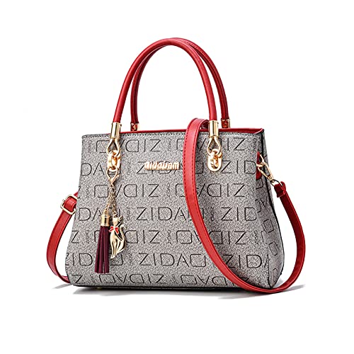 NICOLE & DORIS Elegante Handtasche Mode Schultertaschen Designer Frauen Umhängetasche Shopper Tote Tasche Damen Neue Henkeltasche mit Quaste Anhänger von NICOLE & DORIS