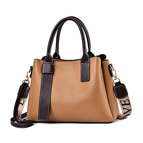 NICOLE & DORIS Elegante Handtasche für Frauen Umhängetasche mit Mehreren Taschen Süße Schultertaschen PU-Leder Henkeltaschen Shopper Tragetasche Braun von NICOLE & DORIS