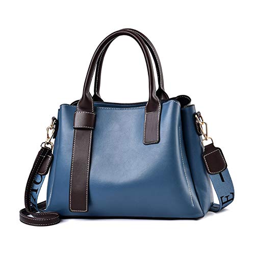 NICOLE & DORIS Elegante Handtasche für Frauen Umhängetasche mit Mehreren Taschen Süße Schultertaschen PU-Leder Henkeltaschen Shopper Tragetasche Navy blau von NICOLE & DORIS