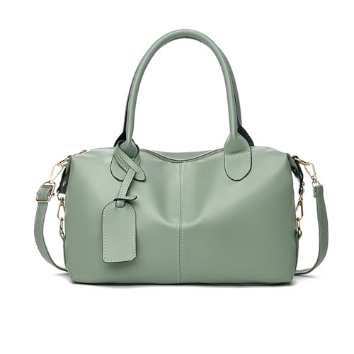NICOLE & DORIS Elegante Handtaschen Damen Einfach Schultertaschen Weiche PU Leder Henkeltasche Mode Umhängetasche Top Griff Tasche Mintgrün von NICOLE & DORIS