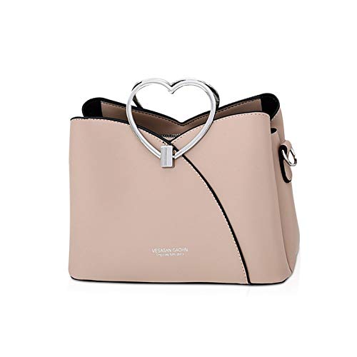 NICOLE & DORIS Fashion Handtasche für Damen Umhängetasche wasserdichte Schultertaschen PU-Leder Henkeltaschen Top Griff Tasche für Schule und Shopping Khaki von NICOLE & DORIS