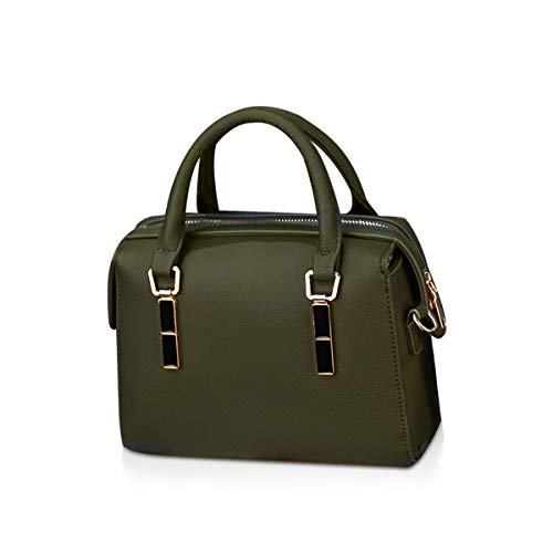 NICOLE & DORIS Fashion Umhängetasche für Frauen Klein Henkeltasche Top Griff Tasche Quadratische Tasche PU Leder Handtasche Einfache Schultertasche Grün von NICOLE & DORIS