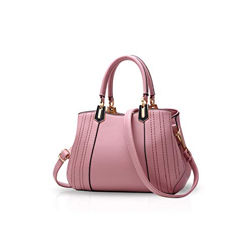 NICOLE&DORIS Frau Dame Handtaschen Schultertasche Taschen Shopper Umhängetasche PU Hellrosa A von NICOLE & DORIS