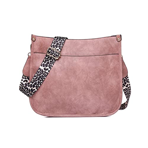 NICOLE & DORIS Frauen Umhängetasche Damen Handtasche Schultertasche Leder PU Satchel Tasche Multi-Pocket Crossbody Bag Damen Messenger Bag Shopper Tragetasche Rosa von NICOLE & DORIS