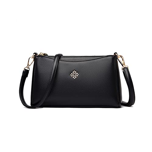 NICOLE & DORIS Handtasche Damen Klein Umhängetasche Multifunktionale Handy Tasche Schultertaschen PU Leder Handytasche mit Kartenschlitz Crossbody Bag Kuriertaschen Schwarz von NICOLE & DORIS