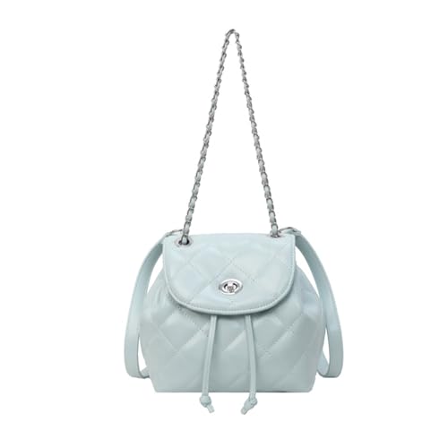 NICOLE & DORIS Handtasche Damen Klein Umhängetaschen Multifunktionale Schultertaschen PU Leder Crossbody Bag Damen 2 in 1 Rucksack Handtasche mit Kette Blau von NICOLE & DORIS