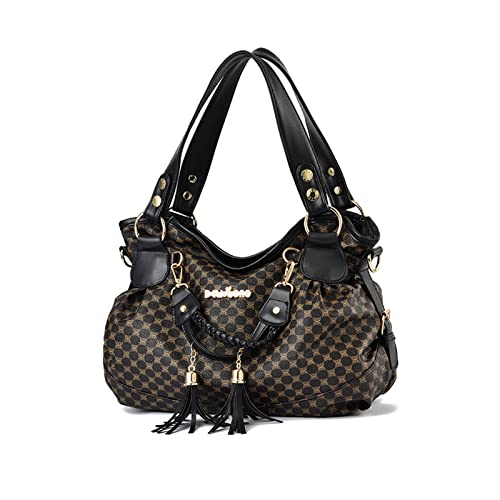 NICOLE & DORIS Handtasche Damen Retro Schultertasche Weiche PU Leder Retro Shopper Tasche Hobo Henkeltasche Groß Umhängetasche Bedruckte Tragetasche für Alltag, Schule,Reise Schmetterling Schwarz NICOLE & DORIS Handtasche Damen Retro Schultertasche Weiche PU Leder Retro Shopper Tasche Hobo Henkeltasche Groß Umhängetasche Bedruckte Tragetasche für Alltag, Schule,Reise Schmetterling Schwarz von NICOLE & DORIS