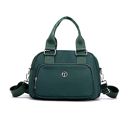 NICOLE & DORIS Handtasche Messenger Bag Damen Casual Schultertasche Nylon Wasserdicht Leichte Umhängetasche Multi-Tasche Handtasche Reise Grün von NICOLE & DORIS