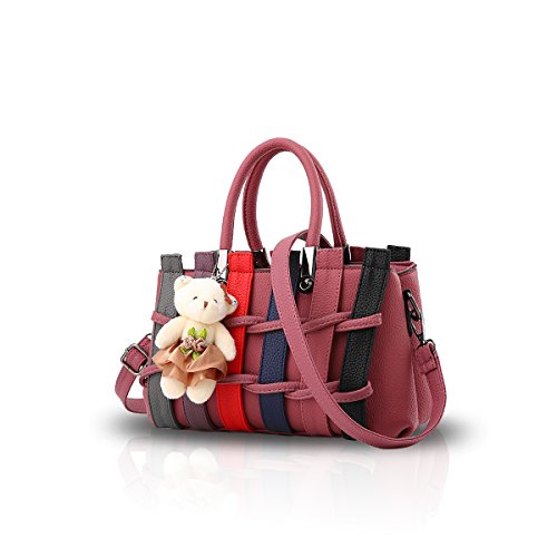NICOLE & DORIS Handtaschen für Damen Umhängetaschen Henkeltaschen Damen Handtasche die neuesten Trends Spleiß Farbe von NICOLE & DORIS
