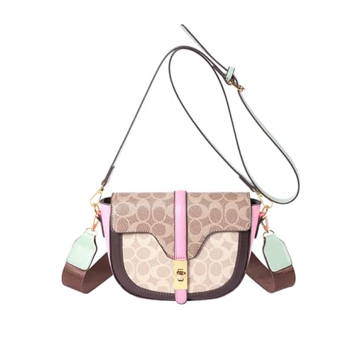 NICOLE & DORIS Klein Umhängetasche Damen Crossbody Bag Schlangenmuster Schultertasche PU Leder Kuriertaschen Mädchen Messenger Bag Handytasche Rosa von NICOLE & DORIS