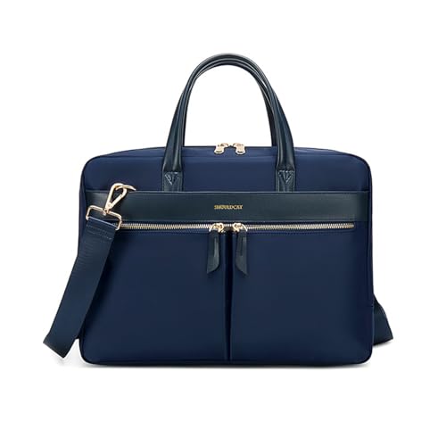 NICOLE & DORIS Laptop Handtasche 15-16 zoll Damen Aktentasche Laptoptasche Schultertasche Männer Business Büro Tasche Leichte Arbeitstasche mit Vielen Fächern Dunkelblau von NICOLE & DORIS