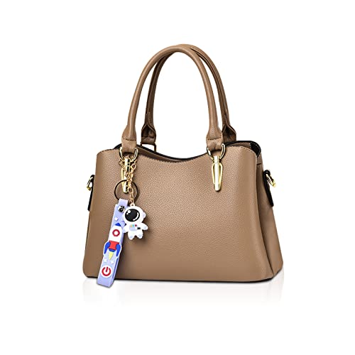 NICOLE & DORIS Mode Damen Handtaschen Elegante Henkeltasche PU Leder Schultertasche Designer Klein Tasche mit Mehreren Fächern Frauen Umhängetasche mit Anhänger Khaki NICOLE & DORIS Mode Damen Handtaschen Elegante Henkeltasche PU Leder Schultertasche Designer Klein Tasche mit Mehreren Fächern Frauen Umhängetasche mit Anhänger Khaki von NICOLE & DORIS