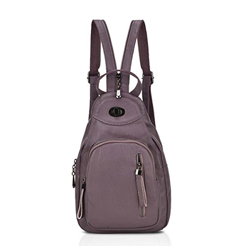 NICOLE & DORIS Modemarke Mädchen Rucksack neue MINI Rucksack Kleine frische Stil, praktisch und bequem Washed Citron Purple von NICOLE & DORIS