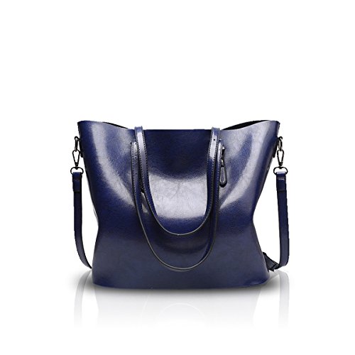 Nicole&Doris Neu Frau Tote Handtasche Schultertasche Crossbody Damen PU Blau von NICOLE & DORIS