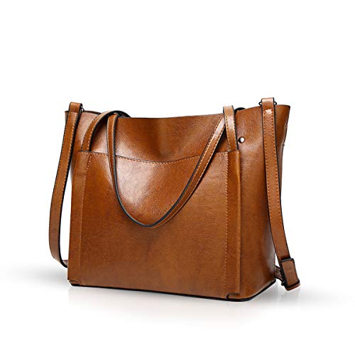 NICOLE&DORIS Neue Handtaschen für Frauen Tote Handtaschen Damen Chic Umhängetaschen große Kapazität Braun von NICOLE & DORIS