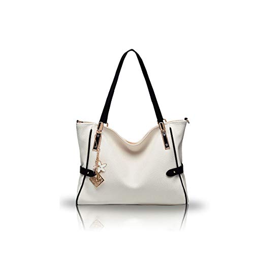 NICOLE&DORIS Neue Tasche weibliche Gezeiten kühlen Haltung atmosphärische Art und Weise Handtaschen Schultertasche Messenger Bag White von NICOLE & DORIS